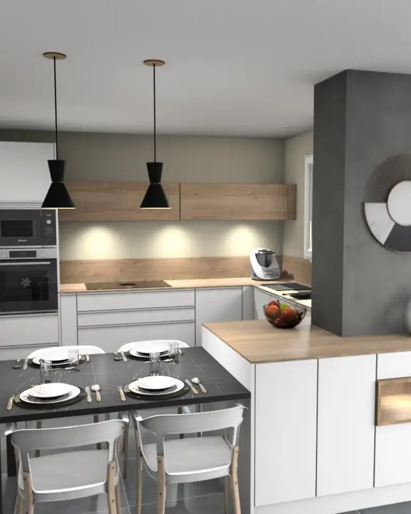 Pose de cuisine sur mesure à Lesneven par Le Balcon agencement