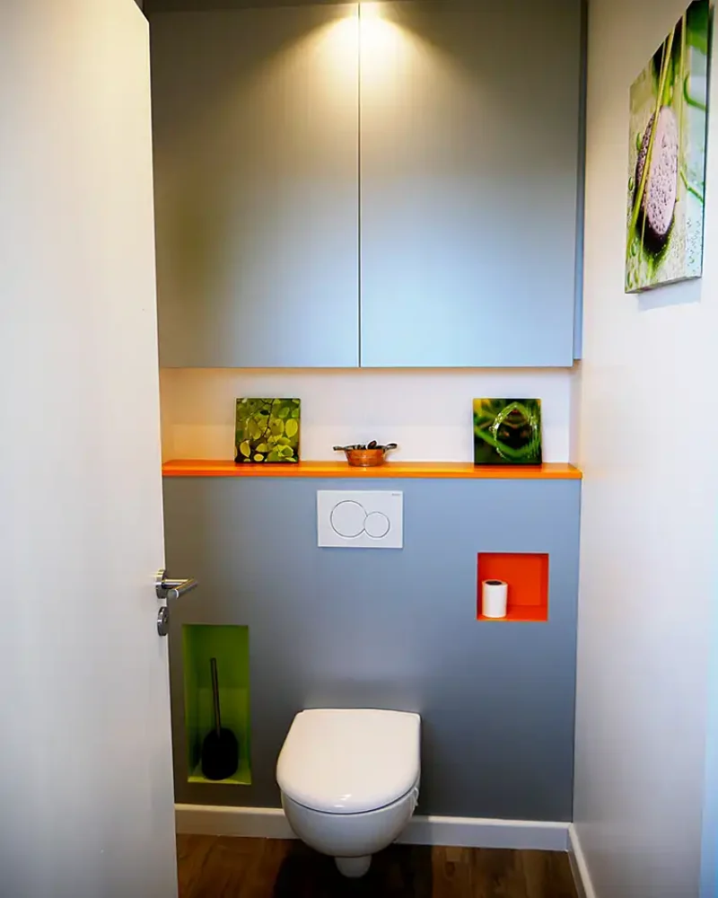 Agencement de salle de bains à Lesneven par Le Balcon agencement